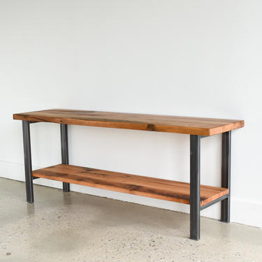 Reclaimed Media Console / Industrial Open Shelf TV Stand 