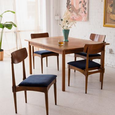 Blue Velvet Set of 4 Dining Chairs