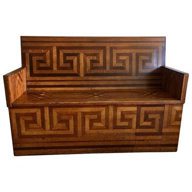 Neoclassical Parquetry Bench
