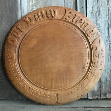 Rustic Bread Board, Hand Carved Wood Serving Daily Bread Board, Farmhouse Kitchen Cuisine, JB 