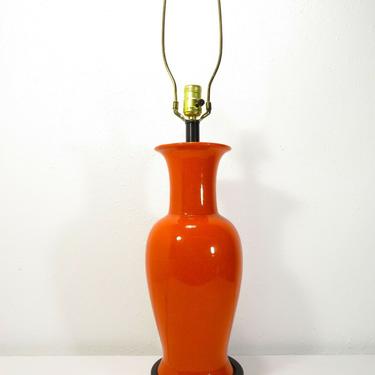 VTG Chinoiserie ETHAN ALLEN CERAMIC POTTERY TABLE LAMP Asian Style GINGER JAR