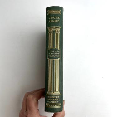 Virgil's Aenid with interlinear English translation - Frederick Holland Dewey - 1917 hardcover 