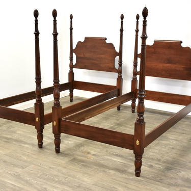 Solid Cherry Twin Beds - A Pair 