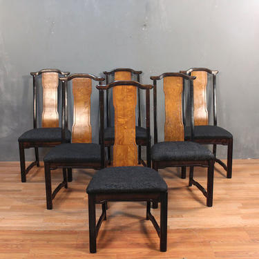 Broyhill Regency Burl &amp; Black Dining Chair