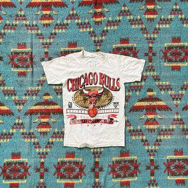 Vintage 1992 Chicago Bulls Chalk Line Champions T Shirt 