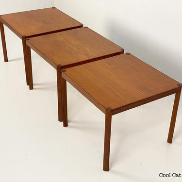 Set of 3 Side Tables by Hans Olsen for LEM Senge of Denmark, Circa 1960s - *FREE SHIPPING 