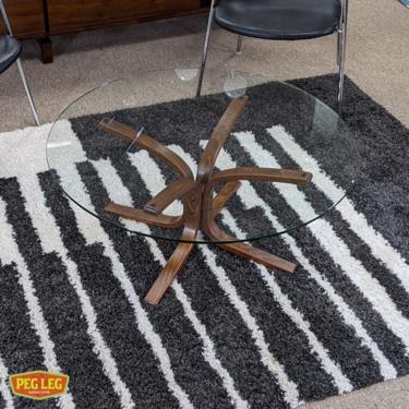 Danish Modern bent plywood 'Siesta' coffee table by Ingmar Relling for Westnofa