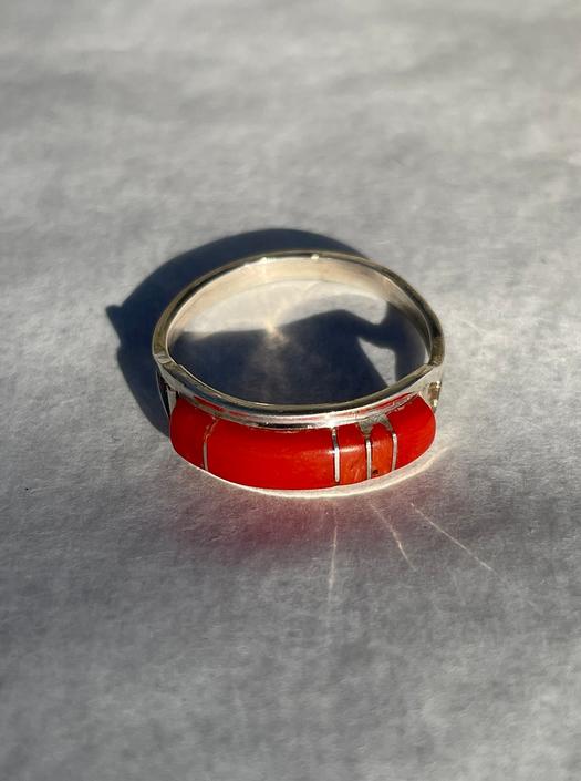 Banded Coral Ring