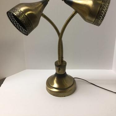 Two-Headed brass desk lamp