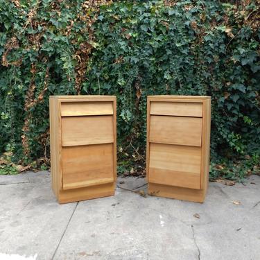 Raw Pine Mid Century Side Tables
