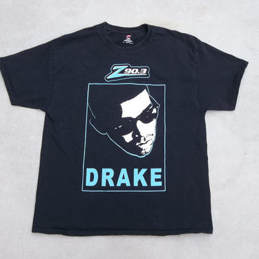 Retro T-shirt Drake 2000s JAMMIN Z90 Radio Station Promo XL Hip Hop Rap Distressed Grunge Skater Surf Hike Camping Street Unique Tee 