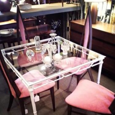 #millenniumdc #diningchairs #candlesticks #lacqueredmetaltable