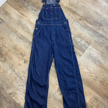 Vintage 60s / 70s Overalls Union Made Montgomery Wards 32 X 29 