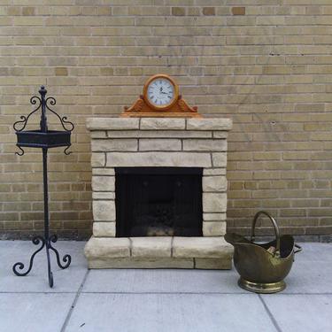 Faux Stone Electric Heater Fire Place