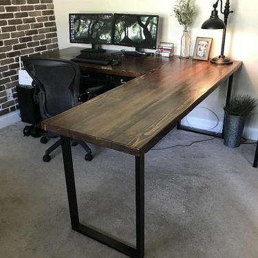 Custom L shaped desk 