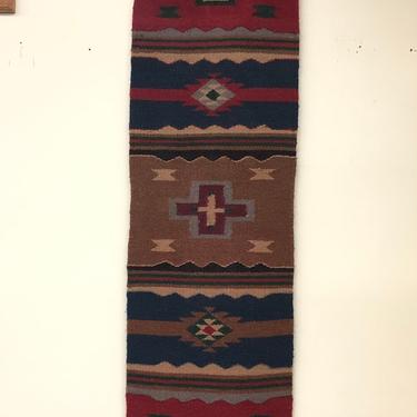 Vintage Handwoven textile wall decor rug 