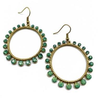 Gold Opal Stone Earrings