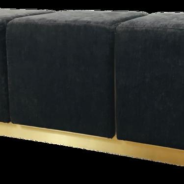 Caracole Signature Modern Gray and Gold the Fragment Bench