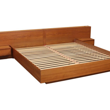 Danish Teak California King Size Platform Bed By Sannemann 