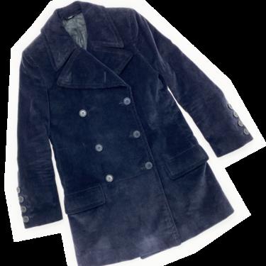 Helmut Lang black corduroy coat