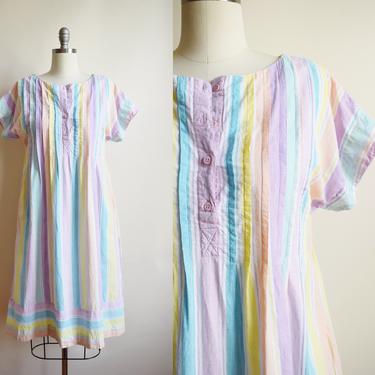 1980s Indian Cotton Market Dress | M 