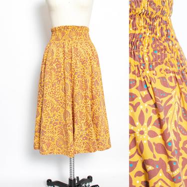 Vintage 1950s Full Skirt Printed Cotton Jantzen Small XS 