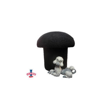 Psychedelic Mushroom Ottoman, Black Shag Footstool, 1970s Mid Mod Mushroom Footstool, Extra Seating, Vintage Furniture 
