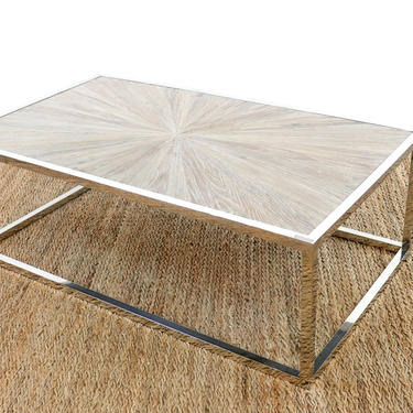 Wood and Chrome Coffee Table