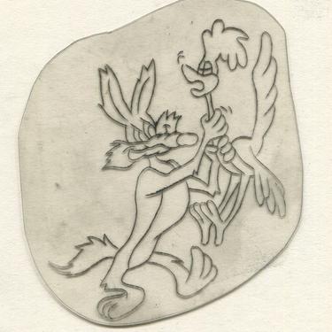 Wile E. Coyote &amp; Roadrunner Tattoo Acetate Stencil from Bert Grimm's Shop 