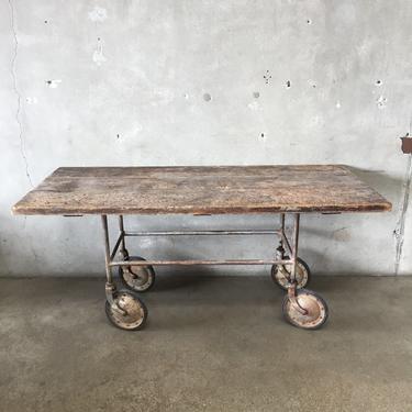 Vintage Gurney Workbench Table