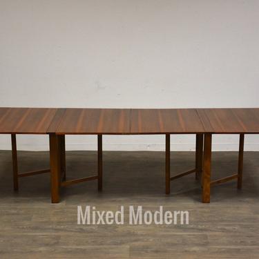 Bruno Mathsson Style Maria Extending Walnut Dining Table 