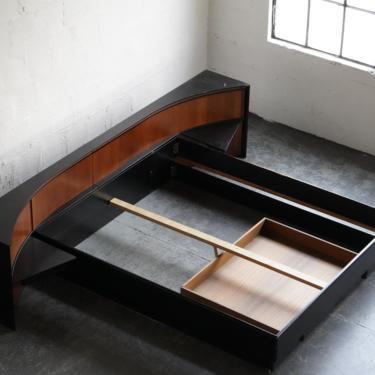 Danish Teak King Sized Bed Frame with Storage