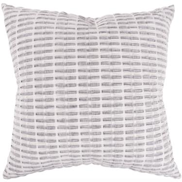 Pleated Please Throw Pillow Gray