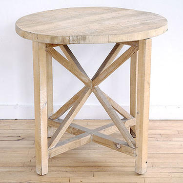 Rough Hewn Wood Accent Table
