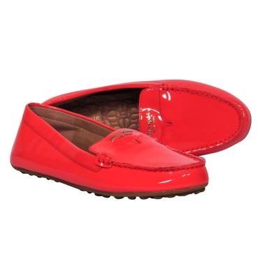Kate Spade - Bright Red Patent Leather "Deck" Loafers Sz 8.5