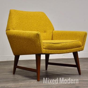 Yellow Mid Century Moder Louge Chair 