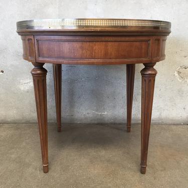 Mid Century Gallery Rim Lamp Table with Drawer