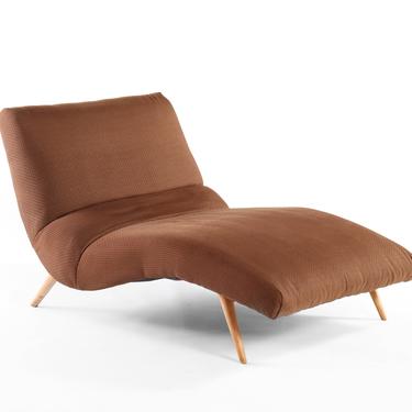 Architectural Wave Chaise Lounge Chair Designed by Lawrence Peabody For Selig 