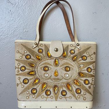 1960s Purse Embellished Tote Bag 