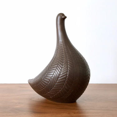 Norwegian Mid Century Modern Ceramic Bird Bowl by Arnold Wiigs Fabrikker 
