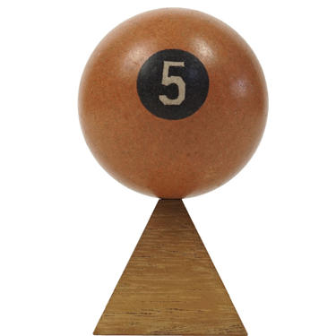 No. 5 Pool Ball Clay Billiard Ball Size 1 7/8&amp;quot; Five V Orange Solid Solids 