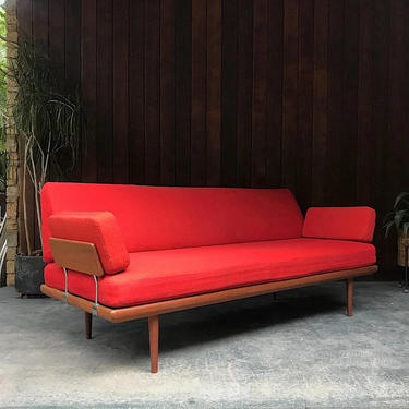 Peter Hvidt 6ft Daybed with both Arms Vintage Mid-Century Danish Modern Rare High End Chaise Sofa Couch Fifties 