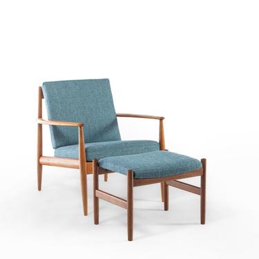 Danish Mid Century Modern Easy Chair , Model 118 , in Teak by Grete Jalk for France and Sons, 1960s 
