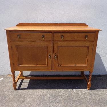 Antique Buffet Cabinet Traditional Shabby Chic Primitive Sideboard Hutch Wood TV Media Console Country Storage Table CUSTOM Paint Avail 