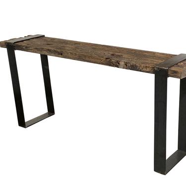 Rustic Reclaimed Ulin Wood Console Table 