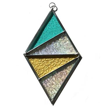 Ornament Diamond Stained Glass Suncatcher in Moondream