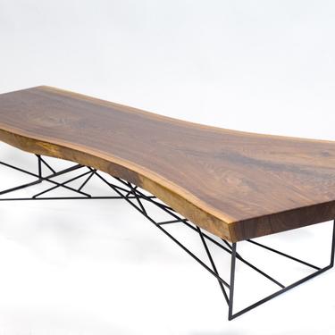 Coffee Table Modern, Coffee Table, Sofa Table, Live Edge Slab, Live Edge Table, Walnut Table, Modern Coffee Table, Industrial Table 