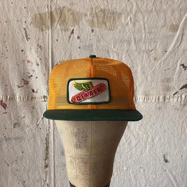 Vintage Dekalb Seeds Mesh Yellow Snapback Farm Hat 