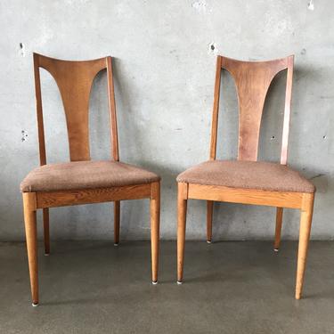 Pair of Mid Century Walnut Broyhill &quot;Sculptra&quot; Chairs