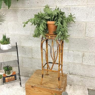LOCAL PICKUP ONLY ------------ Vintage Rattan Plant Stand 